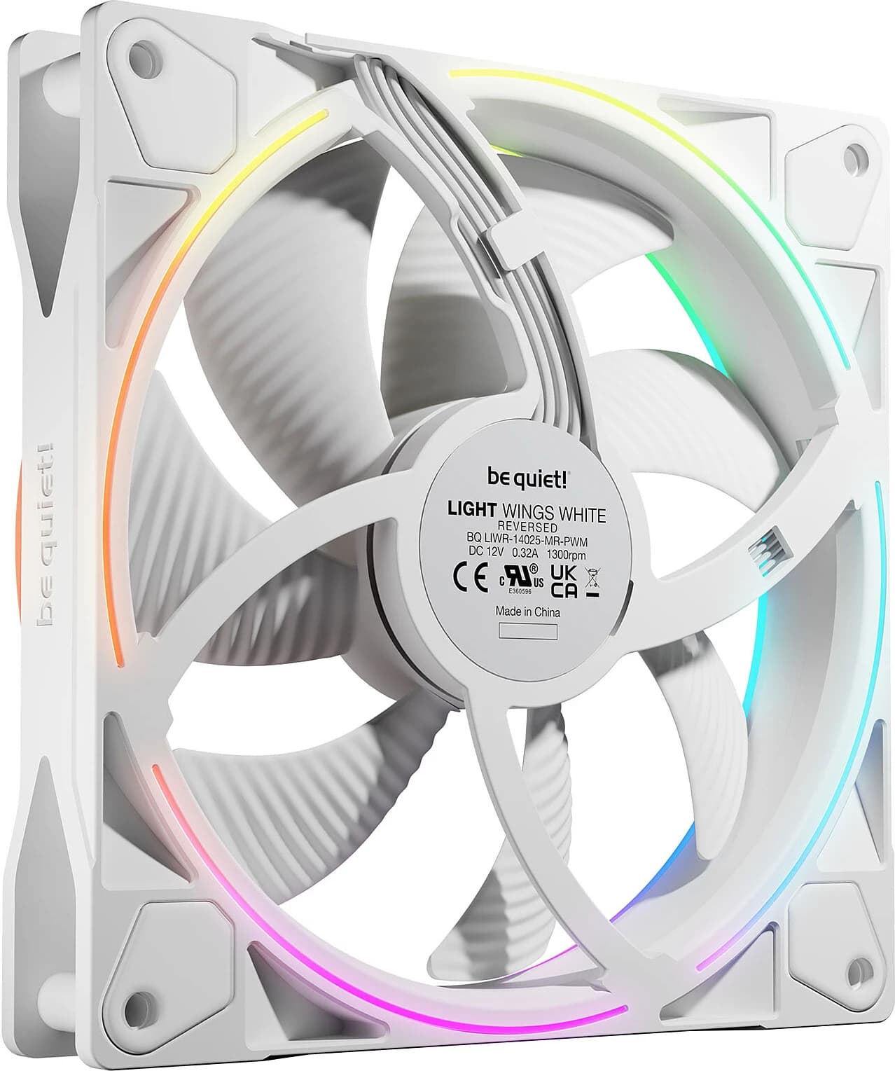 be quiet! Light Wings Reverse 140 mm PWM ARGB - Blanc