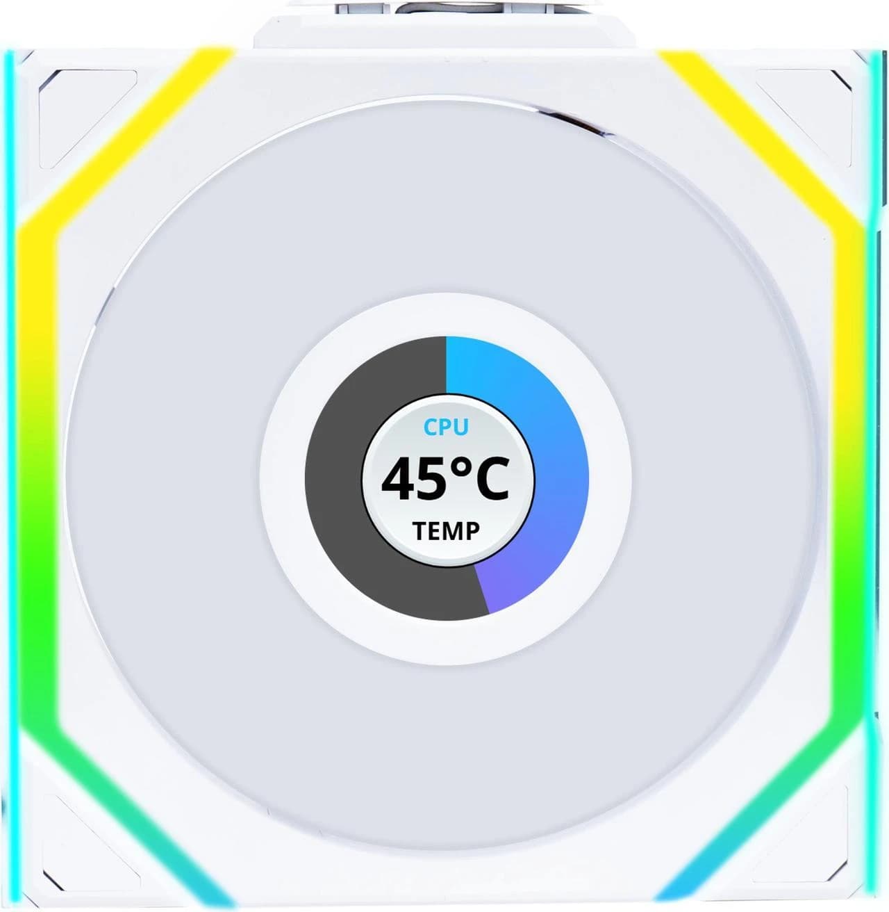 Lian Li Uni Fan SL Wireless LCD 120 Reverse Blade (blanc)
