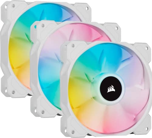 Corsair SP120 RGB ELITE Triple Pack Blanc + Ligthing Node CORE