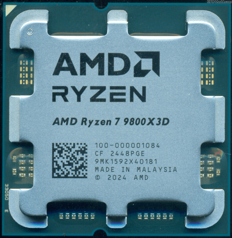 AMD Ryzen 7 9800X3D (4.7 GHz / 5.2 GHz)