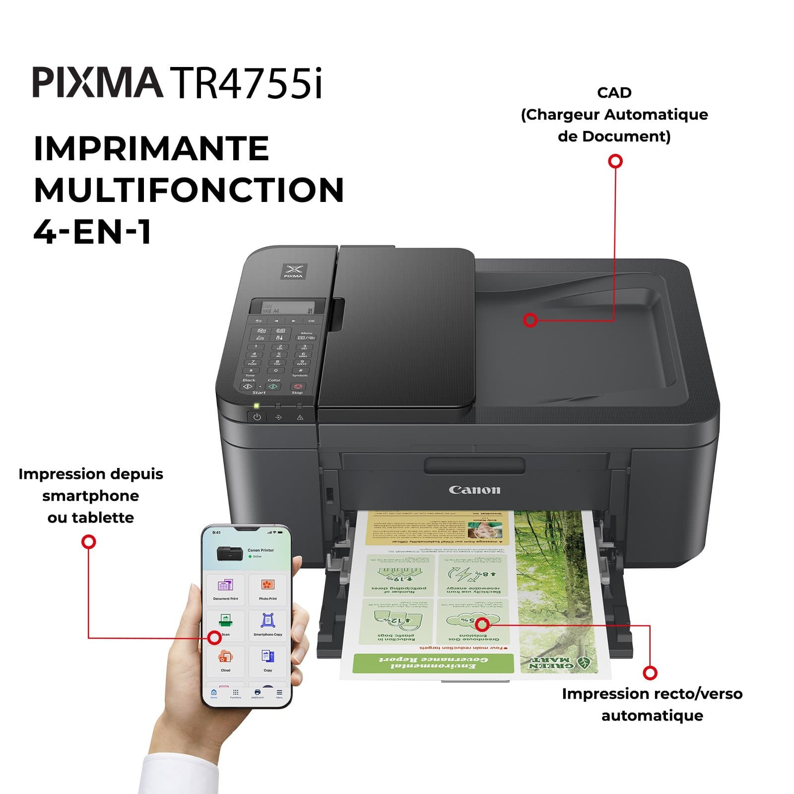 Canon PIXMA TR4755i - Noir 5