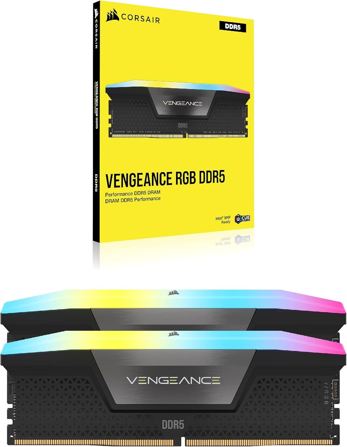 Corsair Vengeance RGB DDR5 16 Go (2 x 8 Go) 5200 MHz CL40 - Noir