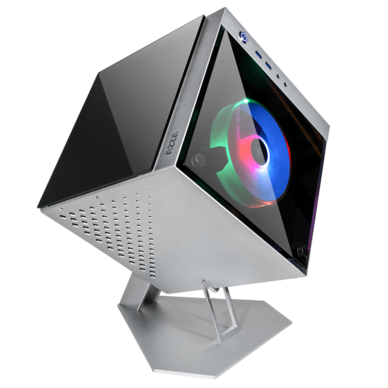 Azza Cube mini 805G silver - mT/Sans Alim/ITX